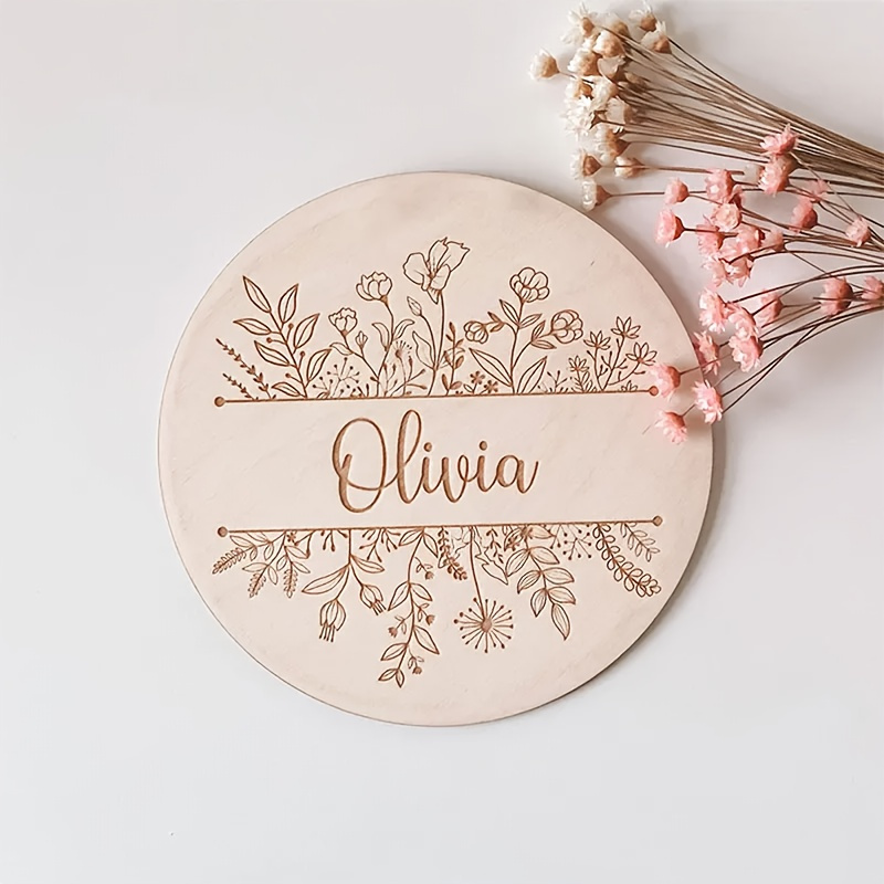 Eve Party - Персонализированная табличка с гравировкой и цветочным