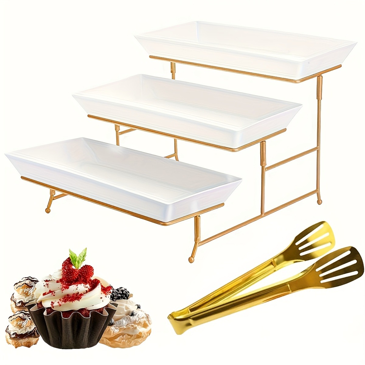 Cupcake Stand Tier - Белая многоярусная подставка для сервировки +