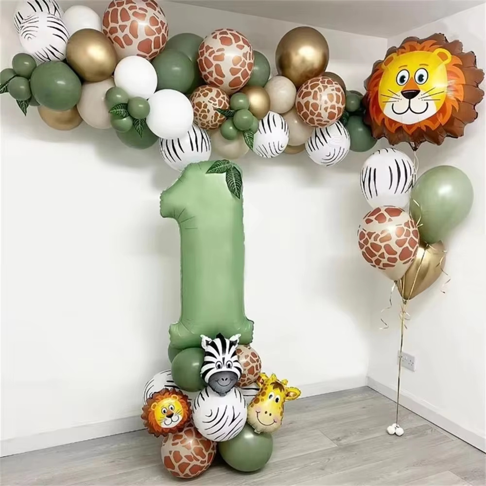 Balloon Arch Kit - Воздушные шары с изображением джунглевых животных,