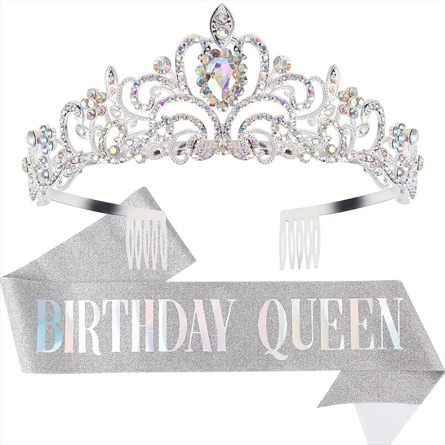 Набор из 2 предметов: Корона-т – обзор и цена Birthday Sash Glitter
