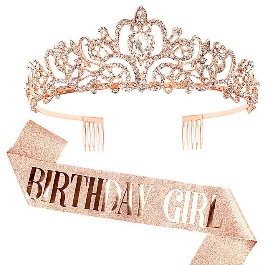 Набор из 2 предметов: корона-т – обзор и цена Birthday Sash Glitter