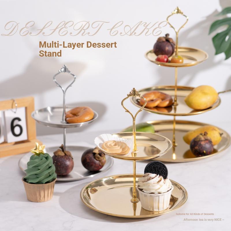Золотая и серебряная 2/3-ярусн – обзор и цена Cupcake Stand Tier